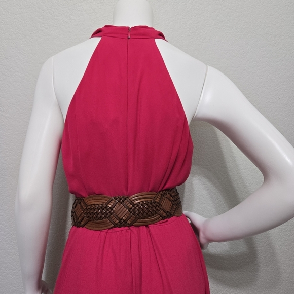 Halston Heritage Pink Wide Leg Jumpsuit Size 10 - Picture 8 of 10